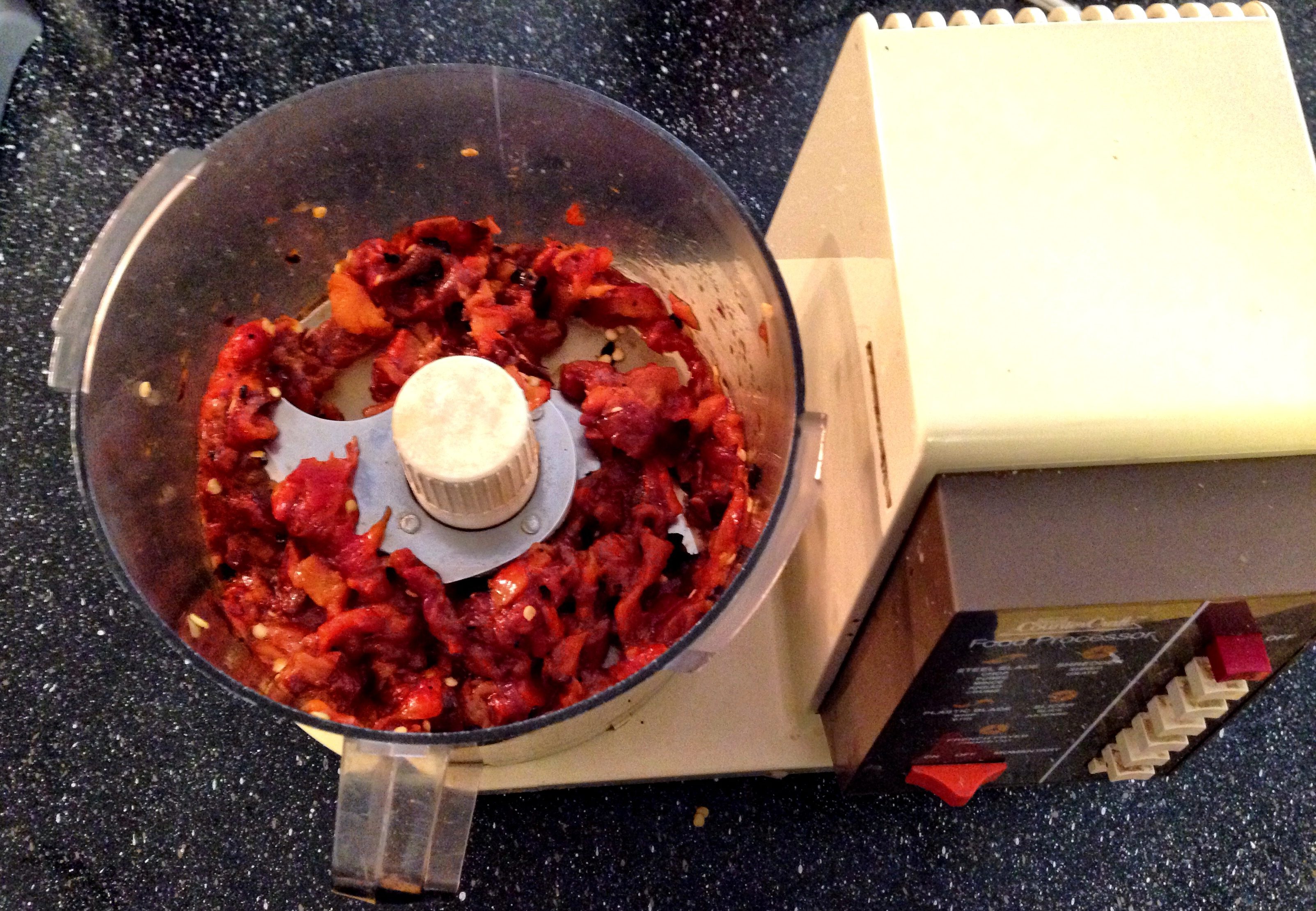 Step 5: Place pepper slices in food processor and grind until smooth.