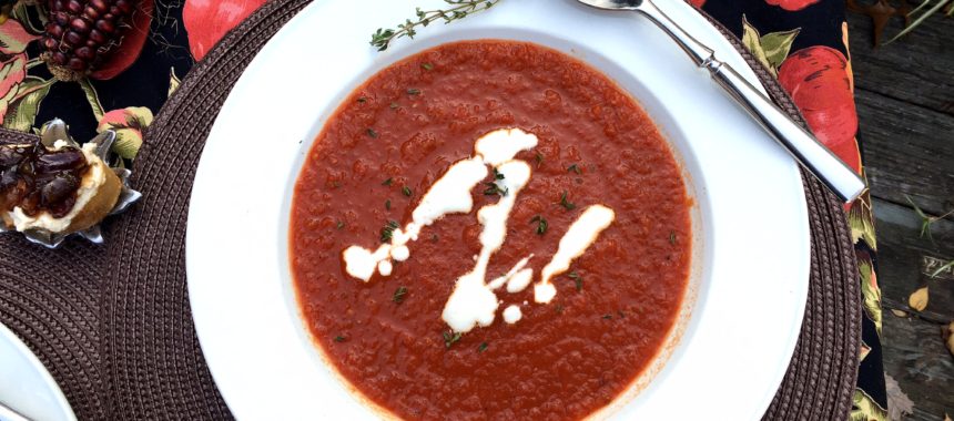 Roasted Red Pepper & Tomato Basil Soup