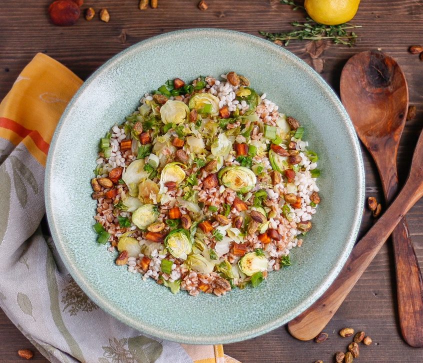 brussel sprout grain salad