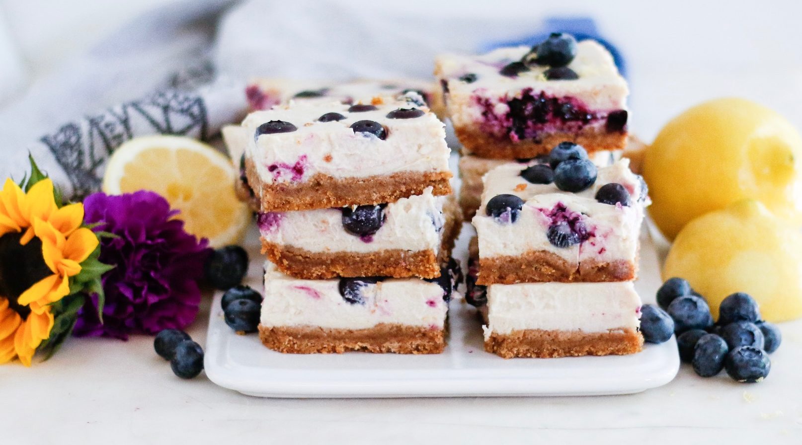 vegan cheesecake bars, blueberry lemon cheesecake bars, vegan blueberry lemon cheesecake bars, cheesecake bars