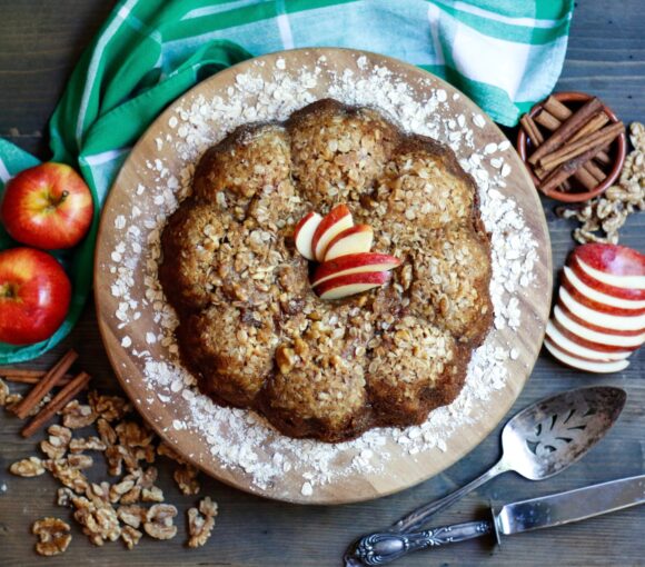 oatmeal apple fritter bread, apple bread, vegan apple bread, apple cake, oatmeal bread, oatmeal cake